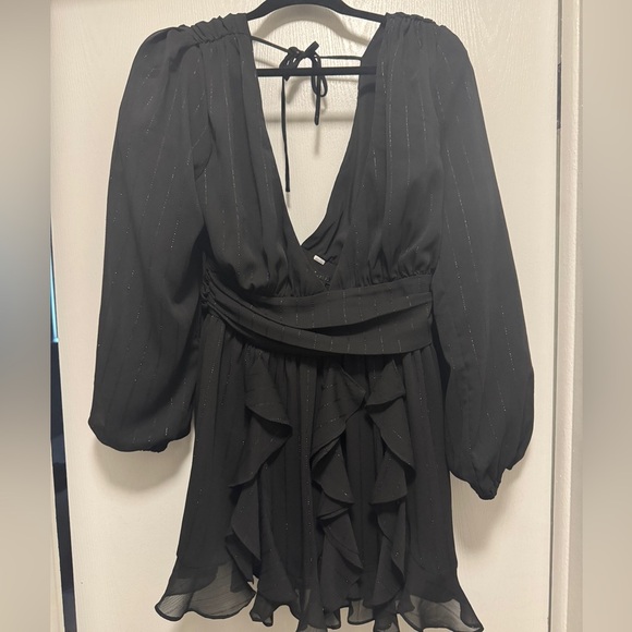 Revolve Black NBD Anya Mini Dress Size Medium - Picture 3 of 8